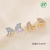 [Accesorios] Monturas para Aretes de Perlas, Monturas para Aretes de Perlas con Aguja de Plata, Electrochapado en Oro Real