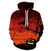 Sudadera con Capucha 3D Estampado Digital Nueva Moda Transfronteriza Halloween 2021 para Hombre y Mujer