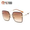 L9105 gafas de sol de cristal con color incrustado sin montura caja decorativa de corazón de un solo disparo gafas de sol modernas para mujer para la vida