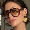 Nuevas Gafas de Sol Aviador de Doble Puente para Mujer Moda Europea Americana Estilo Callejero Geniales Modernas Montura Grande Gafas Retro de Personalidad para Hombre