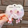 Internet-famoso Princesa Pequena Fita Bow Hairpin Crianças Menina Hanfu Purple Hairpin Acessórios de cabelo das meninas