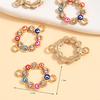 INS - Corona de mariposa de aleación nueva y simple con forma de ojo malvado, conector doble para colgar, accesorios de joyería DIY, pulseras y collares.