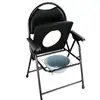 Silla de WC Plegable con Respaldo y Reposabrazos para Ancianos, Inodoro Móvil, Silla para Ducha de Baño, Doble Propósito, Dropshipping