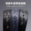 Cinturón de Cuero Tejido de Cuero Genuino para Hombre Bv Hebilla de Pin Casual Estilo de Lujo Ligero de Gama Alta Modelo para Hombre Exclusivamente para Ventas Transfronterizas desde el Fabricante