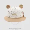 Gorros de Bebé para Primavera y Otoño, Sombreros de Pescador con Orejas de Oso, Lindos Sombreros de Sol para Bebés y Niños Pequeños, Sombreros de Sol para Niñas, Sombreros de Cubo para Bebé