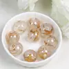Dingyi K16 Vid de Seda Dorada Cuentas de Luna Fría Cuentas de Resina Galvanizadas con Agujero Pasante Cuentas Sueltas Cadena de Teléfono Móvil DIY Pulsera Accesorios de Joyería