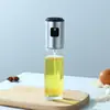 Garrafa Spray de Óleo de Aço Inoxidável, Garrafa Spray de Óleo para Cozinha, Frasco de Óleo de Vidro Atomizado, Garrafa Spray de Óleo Tipo Pressão, Frasco de Óleo de Vidro Antiaderente