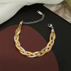 Collar de acero de titanio tejido a mano de diseñador de nicho de traje para mujer, nuevo estilo moderno de cadena de clavícula personalizada europea y americana sin colisiones