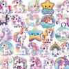 56 Pegatinas Transparentes de Mascotas de Unicornio Lindas Nuevas Transfronterizas Cuento de Hadas Fantasía Caballo Arcoíris Pegatinas para Cuaderno y Tableta