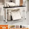 Mesa de Manicura Móvil Estilo Japonés Mesa Sofá de una Sola Capa con Ruedas Mesa de Salón de Uñas Multifuncional Simple Moderna con Ruedas