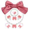 Acessórios Bela Adormecida Aurora Rosa Coroa de Sereia Bolsa Colar Conjunto Acessórios Princesa Rosa Dropshipping