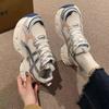 2024 Primavera e Verão Novos Tênis de Papai Femininos Mais Fáceis de Combinar Solado Grosso Leve Corrida Street-Friendly Malha Respirável Casual Sapatos Esportivos