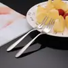 Cubiertos creativos acero inoxidable 304 tenedor de fruta palillo de fruta para el hogar tenedor de postre logo fábrica venta al por mayor