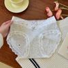 Braguitas de Encaje Sexy para Mujer con Entrepierna Extendida, Estilo Retro Francés, Pura Pasión Calzones Japoneses Ajustados a la Cadera