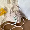 Bolsa de Mão de Luxo Nicho com Bolinhas Bolsa Bowling para Mulheres 2026 Nova Tendência de Alta Qualidade Transversal Pequena Quadrada Bolsa para Celular