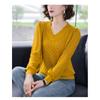 Tricô Primavera e Verão para Mulheres 2026 Estilo Coreano Tendência Nova Moda Feminina Tops Jovens Camisa Básica Estilosa Versátil com Mangas Transparentes Tendência