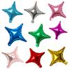 Globo de Papel de Aluminio Estrella de Cuatro Puntas de 10 Pulgadas Decoración para Fiesta Globo de Película de Aluminio Lleno de Aire Adorno Pared de Fondo Globo de Cuatro Esquinas
