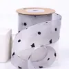 Patrón de Corazón de Melocotón de Puntos Flor de Ciruelo Mariposa Flocado Cinta de Nieve Cinta de Hilo de Nieve Accesorios para el Cabello Empaque de Flores Flor para Zapatos Cinta para Sombrero de Paja