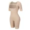 Traje de Talla Grande para Mujer Estilo Europeo y Americano con Cremallera Manga Corta Ajustado Levanta Vientre Levanta Cadera Traje Traje para Mujer