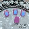 Nova Nail Art Jóias Mocha Retangular Forma De Amor Macaron Aurora Plana Diamante Decoração Do Prego CJD1359