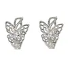 Pendientes de Metal Hueco con Diseño de Mariposa Minimalista de Moda de Nicho para Mujer, Pendientes de Diseño Único de Lujo Ligero al por Mayor