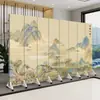 Divisória de Tela para Sala de Estar, Escritório em Casa, Salão de Beleza, Hotel, Estilo Chinês Moderno Novo, Parede Divisória Móvel de Luxo Leve