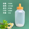 Em Estoque 500ml Garrafa Squeeze com Bico Fino, Garrafa Squeeze de PP Resistente a Altas Temperaturas para Mel e Xarope, Garrafa Plástica Dosadora