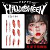 Calcomanía de Tatuaje de Halloween Simulación Facial Desechable Cicatriz Horror Hombres y Mujeres Puntada Maquillaje de Fiesta Cicatriz Atractiva
