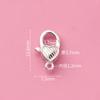 Plata esterlina s925 amor en forma de corazón brillante hebilla de resorte collar pulsera suéter sarga hebilla de conexión de resorte accesorios DIY