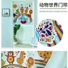 Estilo Ins Nórdico Desenho Animado Estampa Digital Cortina de Porta Produto Acabado Divisória Cortina Decorativa Cortina de Janela Venda por Atacado em Estoque E-commerce Transfronteiriço