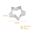 En Stock Anillo Perforado de Acero Inoxidable 430 Forma de Estrella para Tarta Anillo de Mousse Francés Anillo para Tarta de Queso Molde de Estrella de Cinco Puntas para Hornear
