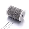 Corrente de Aço Inoxidável Feita à Mão DIY Elo Plano Redondo O Corrente de Contas Colorida Fecho Redondo Pulseira Colar Corrente de Franja Acessórios de Joias