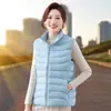 Colete de Algodão Feminino Outono e Inverno Peça Externa Leve 2025 Novo Inverno Gola Alta Quente Acolchoado Tamanho Grande
