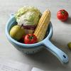 Colador de mano para lavar frutas y verduras de cocina, colador de drenaje de grado alimenticio, cesto de drenaje, limpieza para escaldar con asa, cesto para lavar