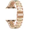 Adecuado para Apple Watch 8 9 S10 Correa de Reloj Iwatch 7 Ultra Metal Tres Perlas Correa de Reloj de Resina