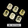 Jingdian Jewelry Cristal de Limón Natural Garra de Gato Cabeza de León Zorro de Nueve Colas Joyería DIY Accesorios de Cristal Piezas Caladas con Agujero Pasante