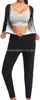 Traje de Sudoración Moldeador para Mujer Transfronterizo, Entrenamiento para Levantar el Pecho, Ropa Deportiva Moldeadora para Reducir el Vientre, Cintura Moldeada, Body de Manga Corta para Levantar los Brazos