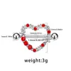 Gatte Europa e Estados Unidos série vermelha transfronteiriça anel de mamilo anel de peito amor rosa zircônia em formato de coração piercing kit de anel de mamilo