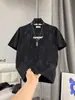 Camiseta de verano transfronteriza nueva para hombre, marca de moda, estampado de letras, manga corta, cuello redondo, corte holgado, a la moda y versátil, fresca