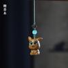Sándalo verde elfo mascota Pikachu llavero colgante de personalidad creativa cadena de teléfono móvil de sándalo artesanías de madera