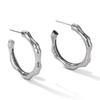 Aretes de Bambú con Aguja de Plata 925 Chapados en Oro Transfronterizo Lujo Ligero de Alta Gama Sensación Arete para Mujer Cobre Chapado en Oro Real Elegante Europeo y Americano Elegante