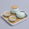 Nuevo Producto Juego de Té Kung Fu Japonés Juego Pequeño para el Hogar Bandeja de Té Seco Simple Habitación de Hotel B&B Juego de Té de Cerámica