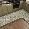 Alfombra de Piso Retro Francesa para Cocina Diatomeas L-Shaped Pieza Única Absorción de Agua Antideslizante Resistente a la Suciedad Felpudo Doméstico Alfombra Larga de Tira