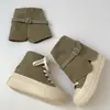Botines Retro Versátiles de Suela Gruesa para Mujer, Nuevo Modelo Otoño 2026, Zapatos de Lona de Caña Alta que Aumentan la Altura con Suela Suave para Combinar con Faldas