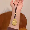 2026 Nuevo Estilo Chino Brújula de Ocho Tesoros Giratoria Auspiciosa Collar para Mujer, Colgante de Buena Suerte Estilo Antiguo, Accesorio Vintage