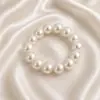 Pulsera Elástica de Perlas Simple Retro Francesa Pulsera de Moda de Lujo Ligero Francesa Popular en Internet Diaria Para Combinar con Todo Pulsera Elegante