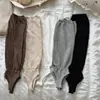 Calcetines para mujer, calcetines apilados sin pie estilo Miu, calentadores de piernas versátiles de color liso estilo coreano, calentadores de piernas de otoño nuevos, calcetines largos adelgazantes