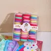 Gomas de Pelo Coloridas para Niñas, Bandas Elásticas con Hilo Que No Dañan el Cabello, Cuerdas Elásticas de Pulgar de Alta Elasticidad para Niñas, Accesorios para el Cabello al por Mayor