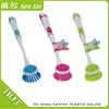 Direto da fábrica KX-280 escova de plástico de duas cores prática para descontaminação/escova de lavar louça/escova de pratos/escova de limpeza de cozinha