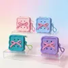 Nova Carteira de Moedas de Silicone Atacado, Carteira de Moedas com Furo de Laço Cor Macaron, Mini Bolsa de Armazenamento Portátil